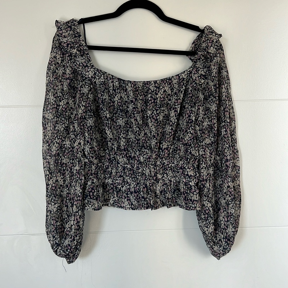 ASTR the Label long sleeve ruffle top